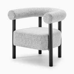 Mirabel Grey Fabric Accent Tub Chair - thumbnail 3