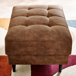 Jolene Tan Faux Leather Footstool - thumbnail 2