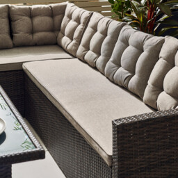 Marbella Brown Rattan 9 Seat Sofa Garden Dining Set - thumbnail 4