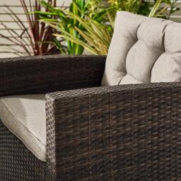 Furniturebox Marbella 9 Seat Sofa Garden Dining Set, Rattan in Brown - Size: 176x73x168 cm - thumbnail 7