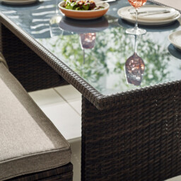 Marbella Brown Rattan 9 Seat Sofa Garden Dining Set - thumbnail 3