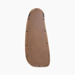 Yomi Walnut Wood Large 120x50cm Pebble Wall Mirror - thumbnail 3