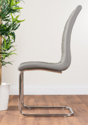 Palma White Marble Effect Round Dining Table & 4 Murano Chairs - thumbnail 4