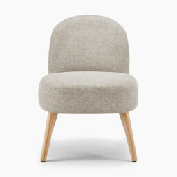 Minnie Grey and Beige Fabric Accent Chair - thumbnail 4