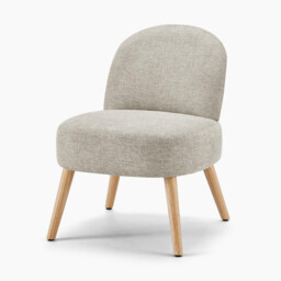 Minnie Grey and Beige Fabric Accent Chair - thumbnail 3