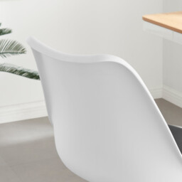 Oslo White and Grey Faux Leather Office Chair - thumbnail 4