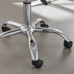 Oslo White and Grey Faux Leather Office Chair - thumbnail 2