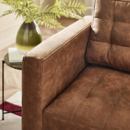 Jolene Tan Faux Leather 2 Seater Sofa - thumbnail 4