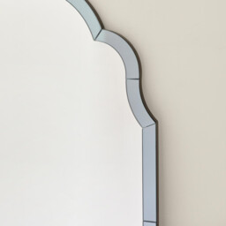 Opaline Smoked Blue - Grey Ornate Full Length Arch Wall Mirror - thumbnail 3