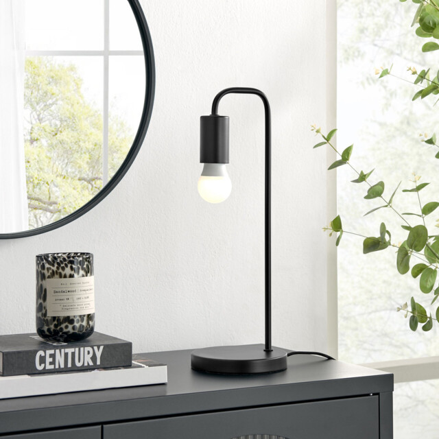Lola Black Metal Desk Lamp - image 1