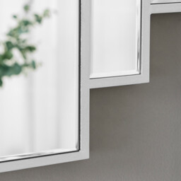 Deco Silver Small 1920s Inspired Wall Mirror - thumbnail 4