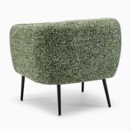 Furniturebox Veda Green Fabric Accent Tub Chair, Polyester in Green/Black - Size: 70.5x72x79.5 cm - thumbnail 5