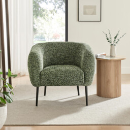 Veda Green Fabric Accent Tub Chair - thumbnail 2
