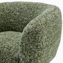Furniturebox Veda Green Fabric Accent Tub Chair, Polyester in Green/Black - Size: 70.5x72x79.5 cm - thumbnail 6