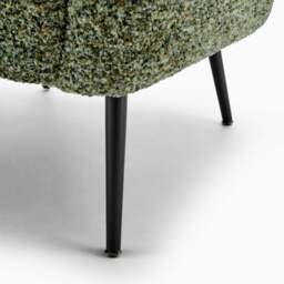 Furniturebox Veda Green Fabric Accent Tub Chair, Polyester in Green/Black - Size: 70.5x72x79.5 cm - thumbnail 7