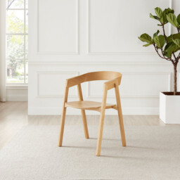 2x Masa Solid Oak and Veneer Wood Dining Chairs - thumbnail 4