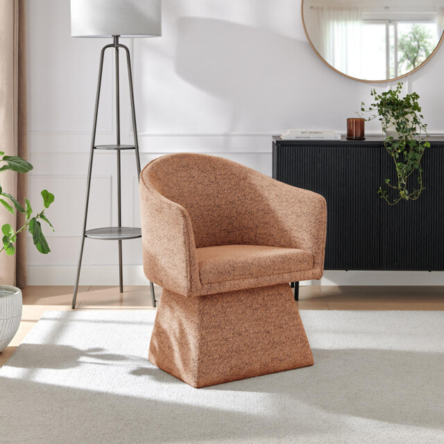 Vera Orange Fabric Accent Chair - image 1