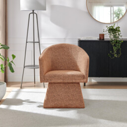Vera Orange Fabric Accent Chair - thumbnail 2