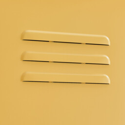 Teksi Mustard Yellow Metal Locker 2 Door Sideboard Cabinet - thumbnail 4