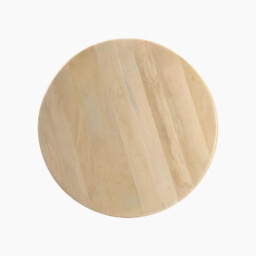 Olympus Round White Oak Wood Sphere Leg Coffee Table - thumbnail 3