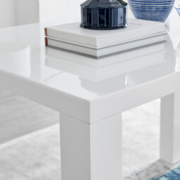 Pivero 4 White Dining Table and 4 Pesaro Silver Leg Chairs - thumbnail 3