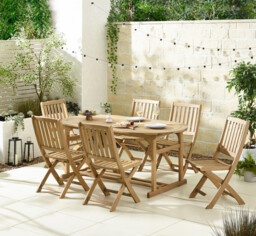 Hamburg 6 Seat Extending Table Garden Dining Set - thumbnail 1