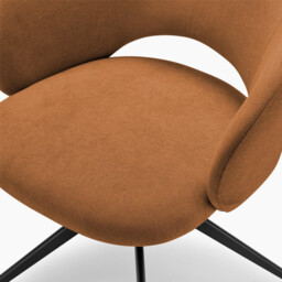 Anika Terracotta Orange Fabric Swivel Office Chair - thumbnail 4