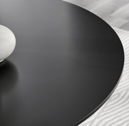 Palma Black Semi Gloss Round Dining Table & 4 Nora Black Leg Chairs - thumbnail 2