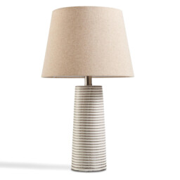 Agatha White Ceramic Table Lamp - thumbnail 4
