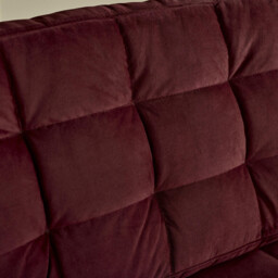 Jolene Maroon Velvet 3 Seater Sofa - thumbnail 4