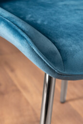 Kylo White Marble Effect Dining Table & 4 Pesaro Silver Chairs - thumbnail 2