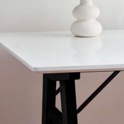 Ivan White and Black Wood Desk - thumbnail 4
