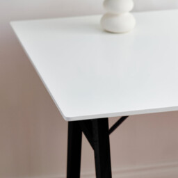 Ivan White and Black Wood Desk - thumbnail 3