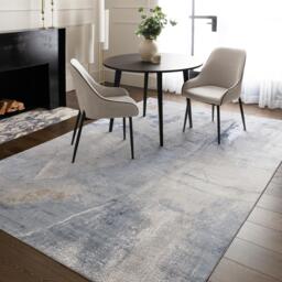 Zephyr Blue Metallic Lustre Rug - thumbnail 1