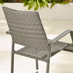 Antigua Grey Rattan 4 Seat Round Table Garden Dining Set - thumbnail 4