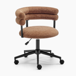 Estelle Terracotta Orange Fabric Swivel Office Chair - thumbnail 3