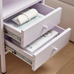 Furniturebox Lykke Lilac Storage Bedside Table, Metal in Pink/Lilac - Size: 40x60x35 cm - thumbnail 4