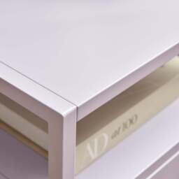 Furniturebox Lykke Lilac Storage Bedside Table, Metal in Pink/Lilac - Size: 40x60x35 cm - thumbnail 6
