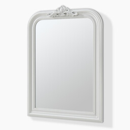 Francis White Wood Large 110x74cm Overmantle Arch Mirror - thumbnail 4