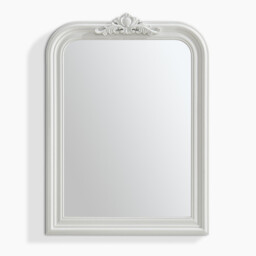 Francis White Wood Large 110x74cm Overmantle Arch Mirror - thumbnail 3