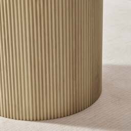 Furniturebox Penrose Round Oak Effect Wood Dining Table 4 Rhea Chairs, Polyester in Grey - Size: 53.5x76x54.5 cm - thumbnail 6