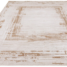 Strata Gold & Cream Sketched Border Rug - thumbnail 4