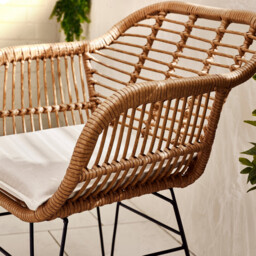Belize Beige Rattan 2 Seat Garden Bistro Set - thumbnail 4
