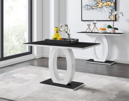 Giovani 4 Black Dining Table & 4 Belgravia Black Leg Chairs - thumbnail 2