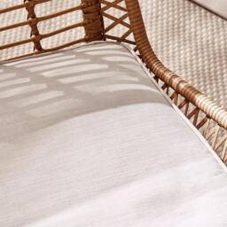 Furniturebox Lisbon Beige 4 Seat Garden Sofa & Chairs Set, Rattan in Beige/Cream - Size: 120x74x69 cm - thumbnail 3