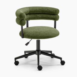 Estelle Green Fabric Swivel Office Chair - thumbnail 3
