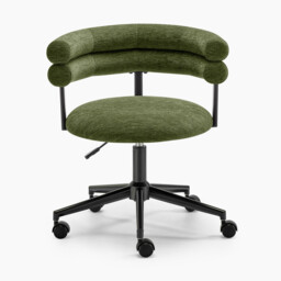 Estelle Green Fabric Swivel Office Chair - thumbnail 4