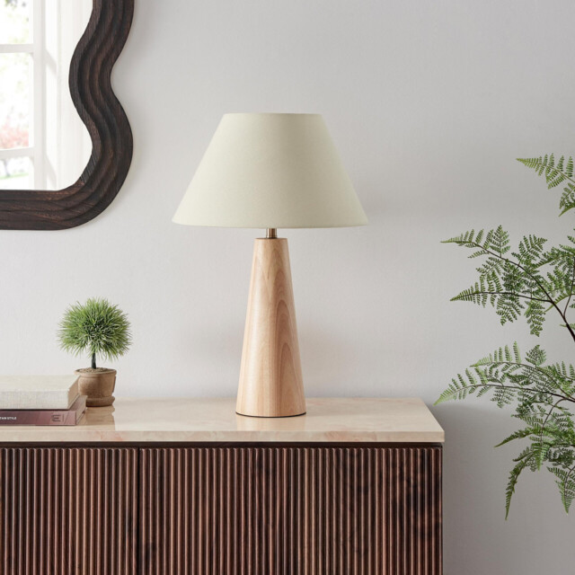 Connie Wood Tapered Table Lamp - image 1