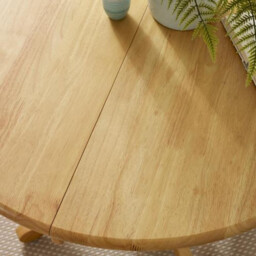 Padstow Round Oak Effect Solid Wood Extending 4-6 Seater Dining Table - thumbnail 4