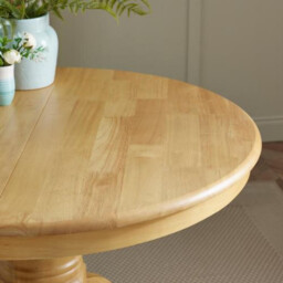 Padstow Round Oak Effect Solid Wood Extending 4-6 Seater Dining Table - thumbnail 3